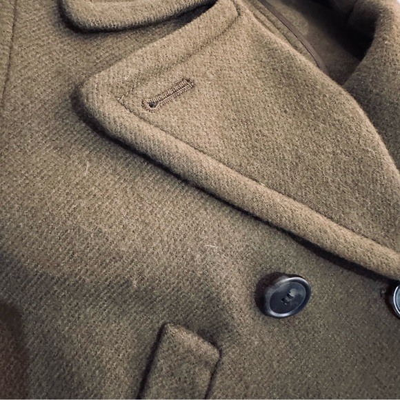 THEORY double breasted wool coat / army green / medium - Picture 6 of 9